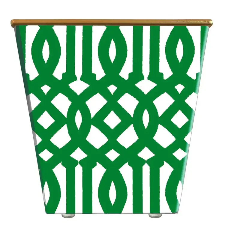 Green Trellis Cachepot Candle