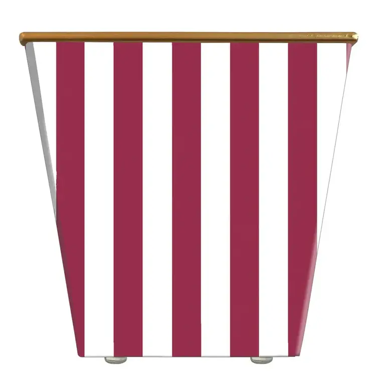 Maroon/White Cachepot Candle