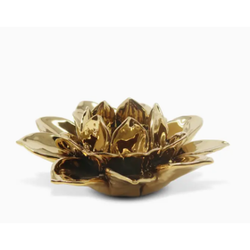 Gold Flower Shaped Tealight Holder