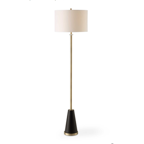 Brass Black Base Floor Lamp
