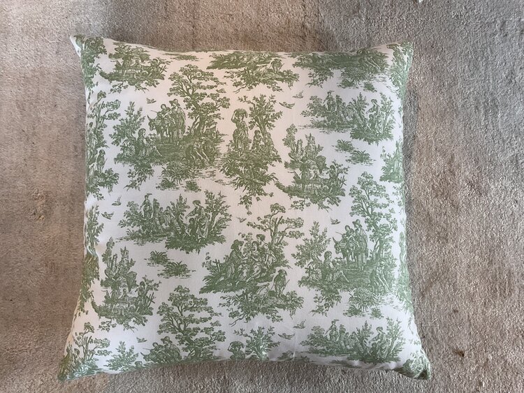 Green Toile 22x22