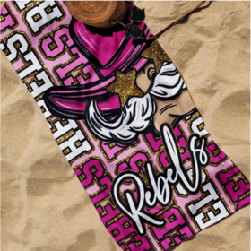 Ole Miss Pink Beach Towel