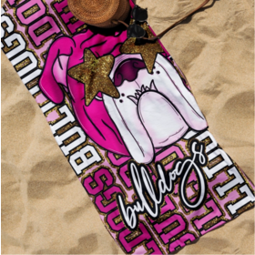 Mississippi State Pink Beach Towel