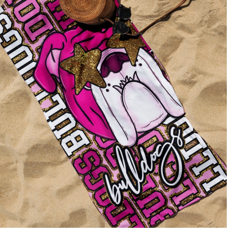 Mississippi State Pink Beach Towel