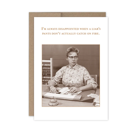 Pants On Fire Birthday Card