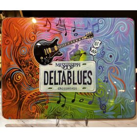 Delta Blues Tempered Glass Art/Cutting Board