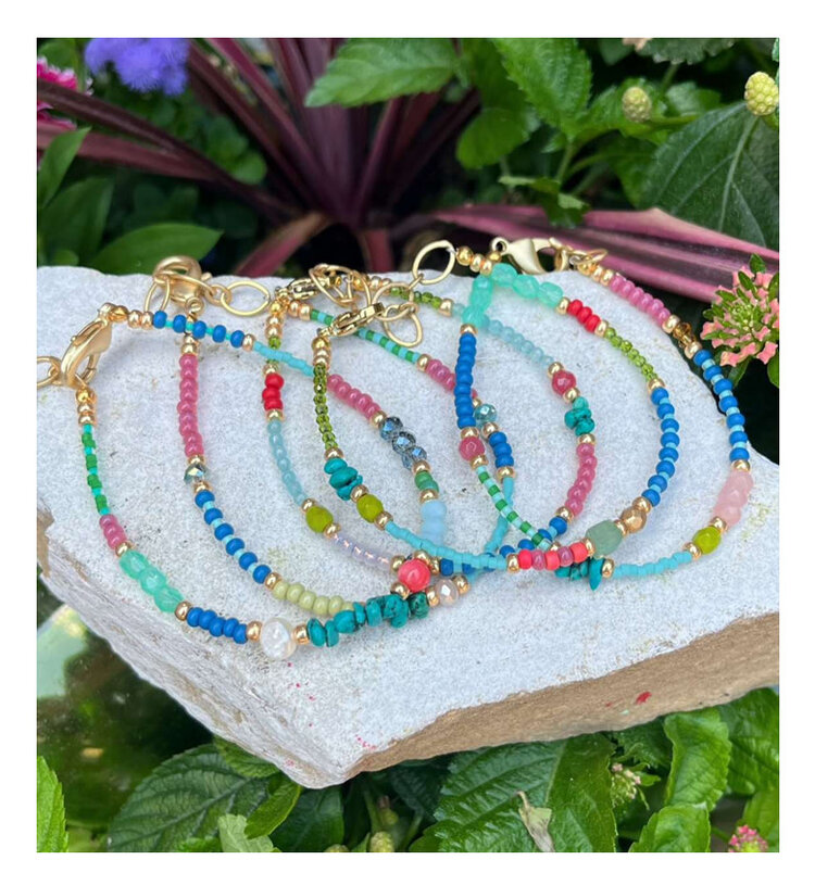 Multi Color Bead Bracelet  -707