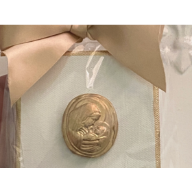 Gold Leaf Mary & Baby Jesus Intaglio Canvas