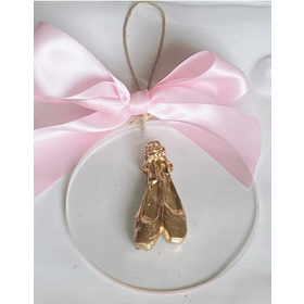 Gold Leaf Ballet Slipper Ornament