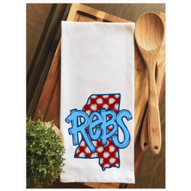 Ole Miss Rebs Hand Towel