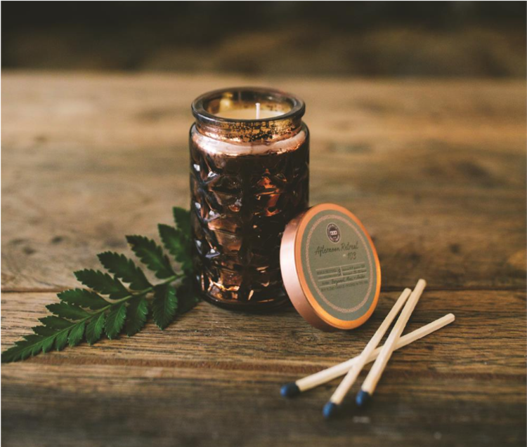 Mercury Glass Candle Afternoon Retreat