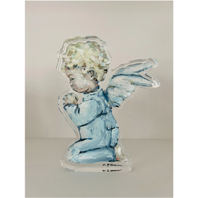 Tiny Wings Blue Acrylic Block