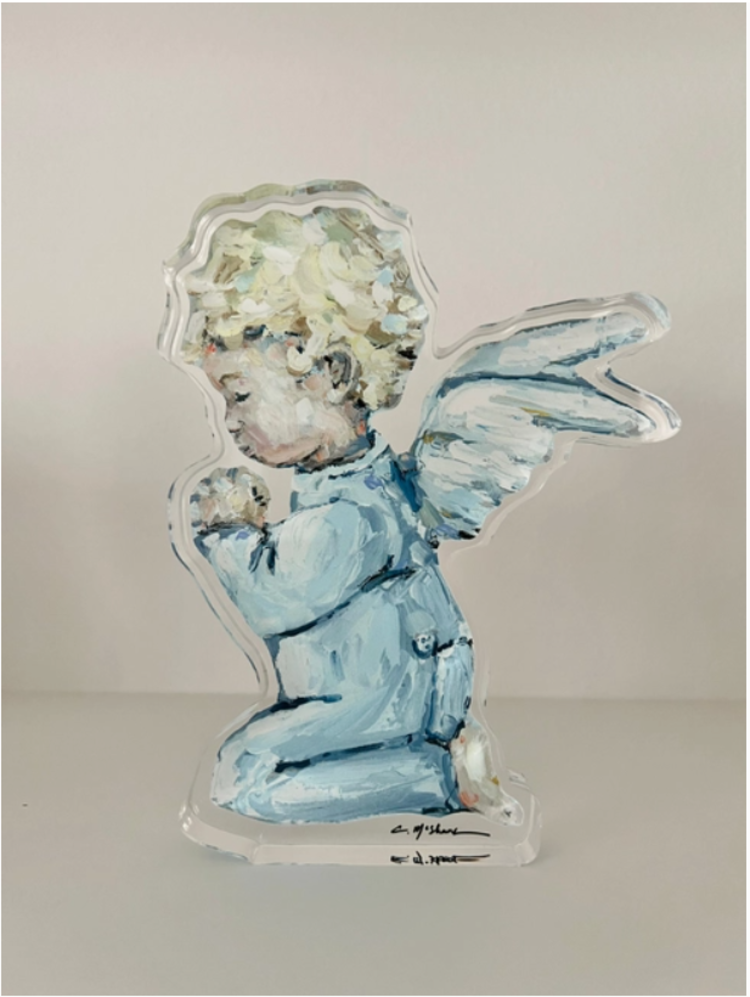 Tiny Wings Blue Acrylic Block