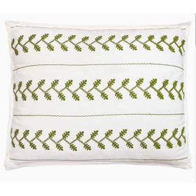 Amer Embroidered Green/White King Euro 34x28