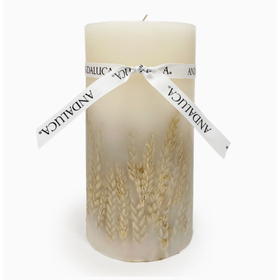 Harvest Wheat Botanical Pillar Candle