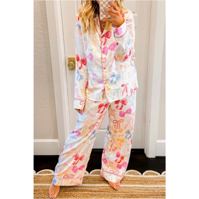 Bow Top and Pants Xl Pajama Set