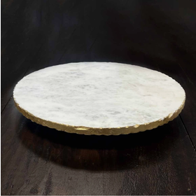 Strasbourg Marble Lazy Susan White