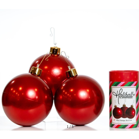 Holiball Mini 8" Vintage Red Trio