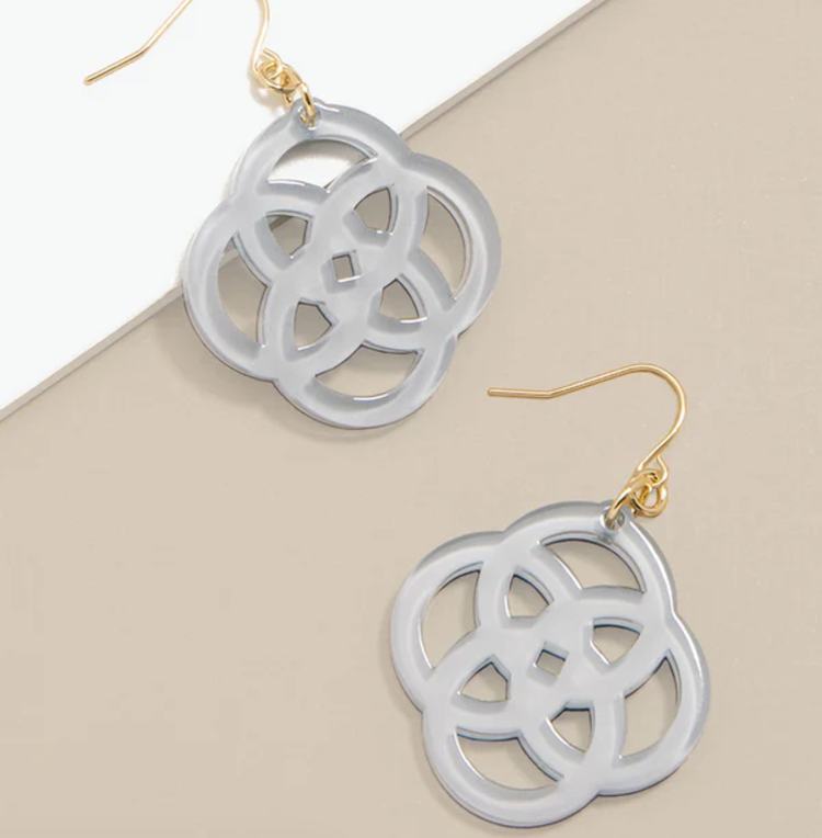 Clover Earring Lt Blue