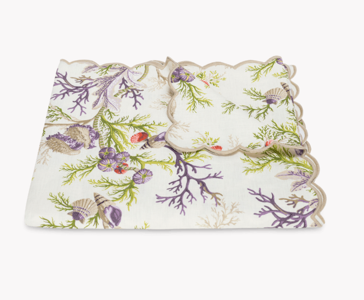 Del Tesoro Linen 90" Round Sea Orchid