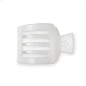 Coconut White Sm Square Flat Hair Clip