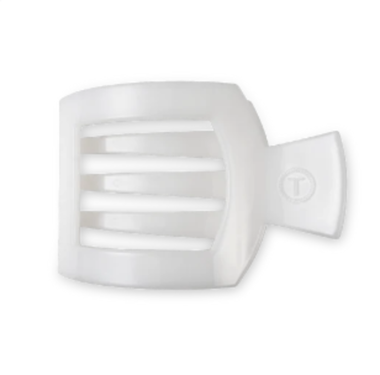Coconut White Med Square Flat Hair Clip