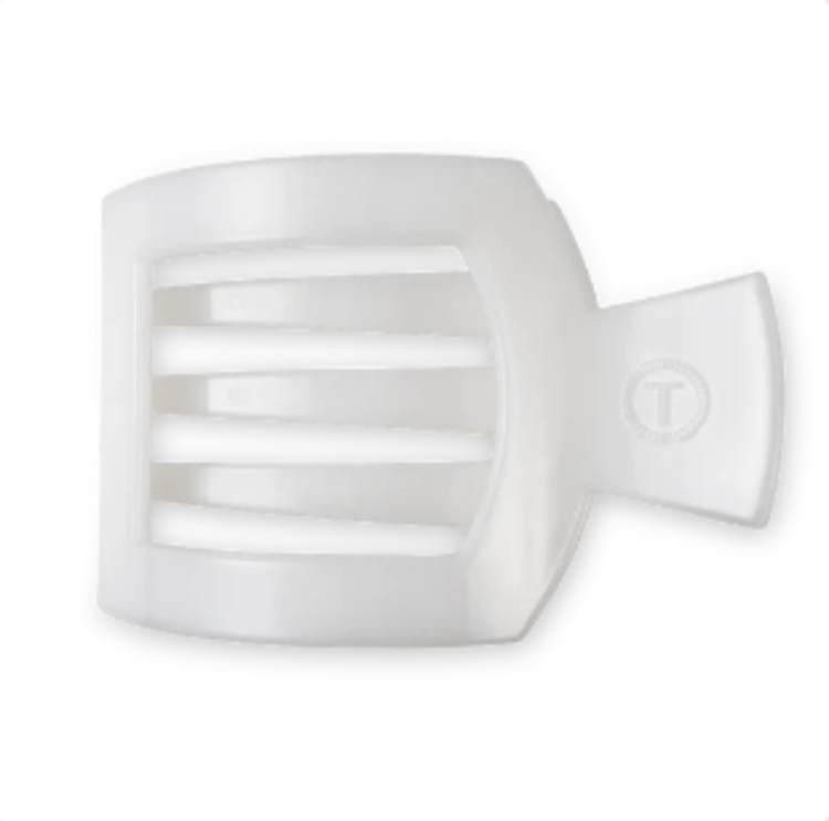 Coconut White Lg Square Flat Hair Clip