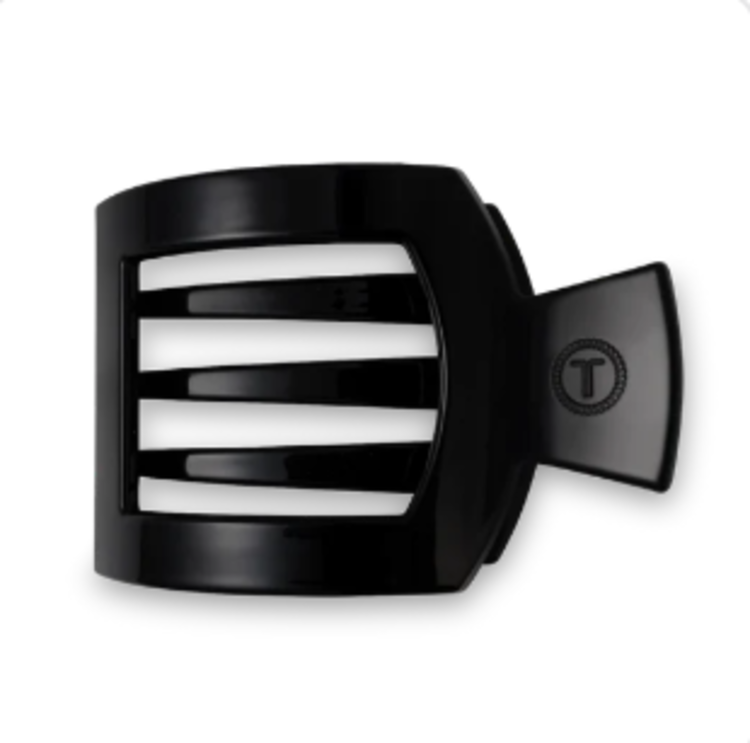 Jet Black Lg  Square Flat Hair Clip