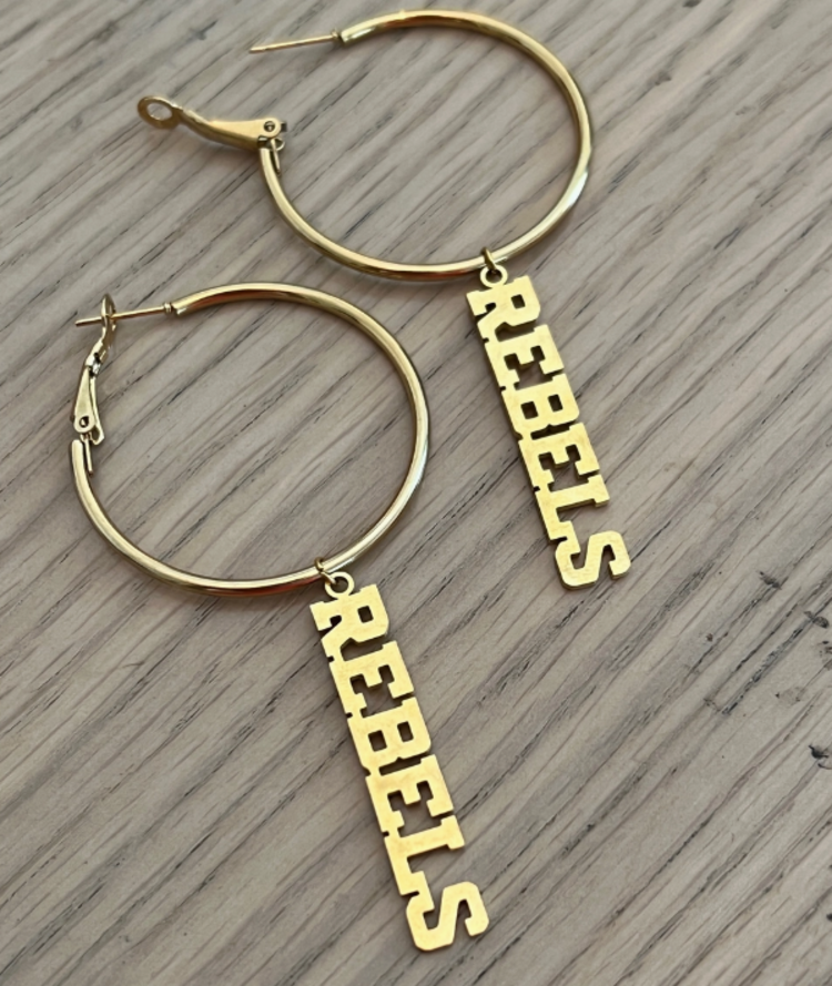 Rebels Gold Hoop Earrings