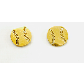 Baseball Gold Stud Earrings