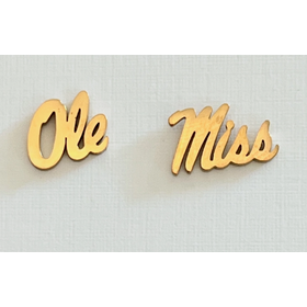 Ole Miss Gold Stud Earrings