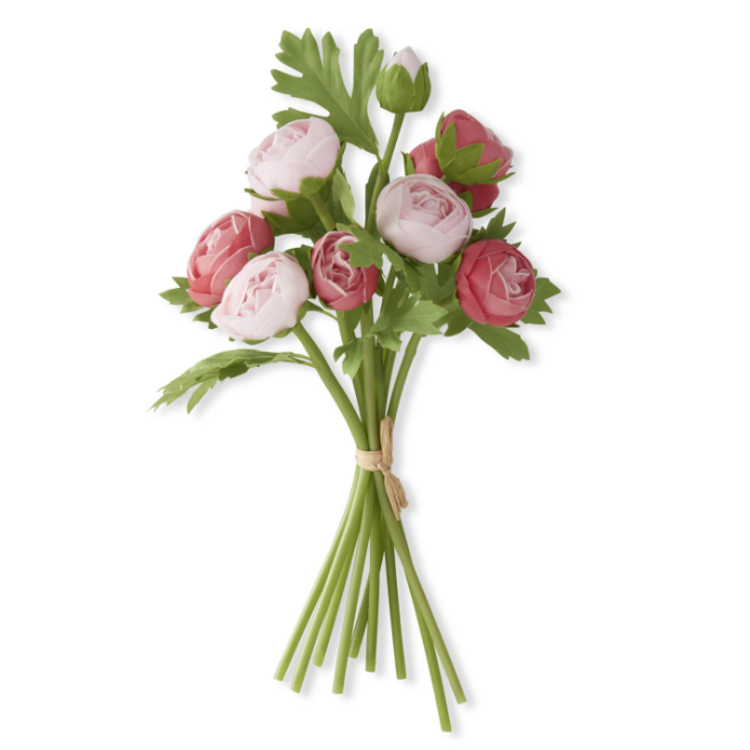 Real Touch Ranunculus Pink Bundle 15"
