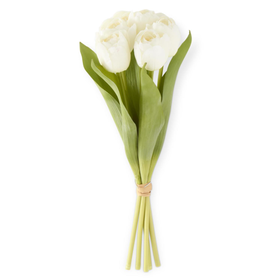 Real Touch Tulip White Bundle 13"