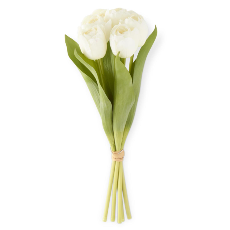 Real Touch Tulip White Bundle 13"