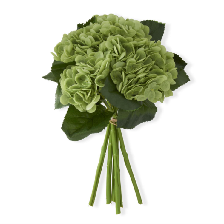Real Touch Hydrangea Green Bundle 13"