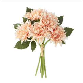 Real Touch Dahlia Lt Peach Bundle 12"