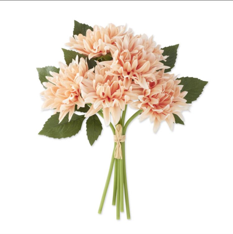 Real Touch Dahlia Lt Peach Bundle 12"