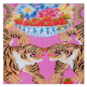Enameled Tiger Chang Mai Tray