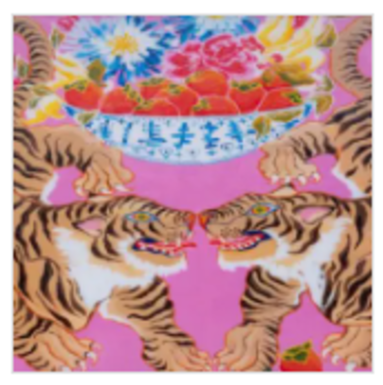 Enameled Tiger Chang Mai Tray