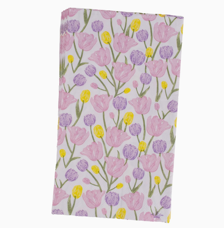 Tulip Fields Guest Napkins White/Multi