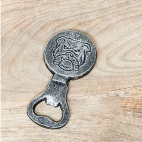 Bulldog Bottle Opener Antique Silver