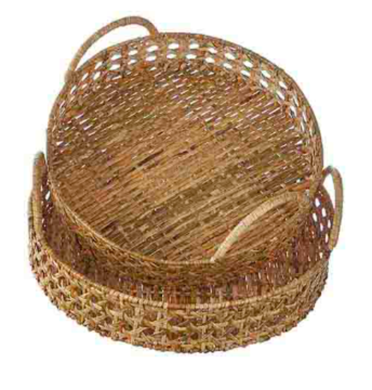 Woven Handled Tray 18"