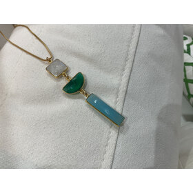 Gemstone Bar Necklace