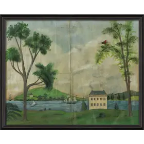 Vinyl Art Harbor Landscape 23x30