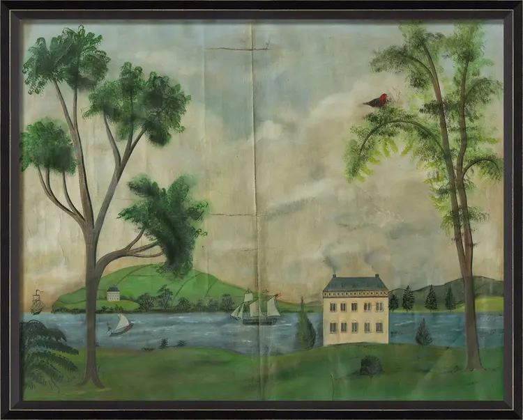 Vinyl Art Harbor Landscape 23x30