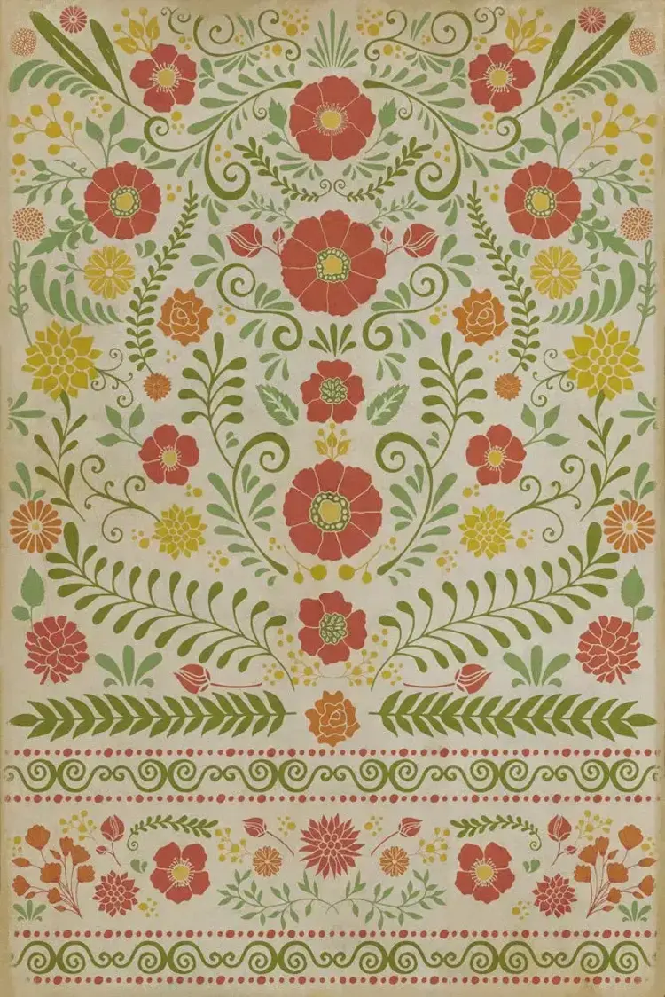 Vinyl Floorcloth 2x3