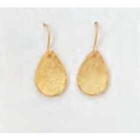 Gold Solid Teardrop Earrings