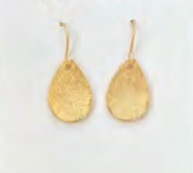Gold Solid Teardrop Earrings