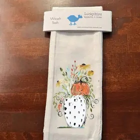 Fall Pumpkin Wreath Sash