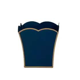 Navy and Gold Cachepot 6"